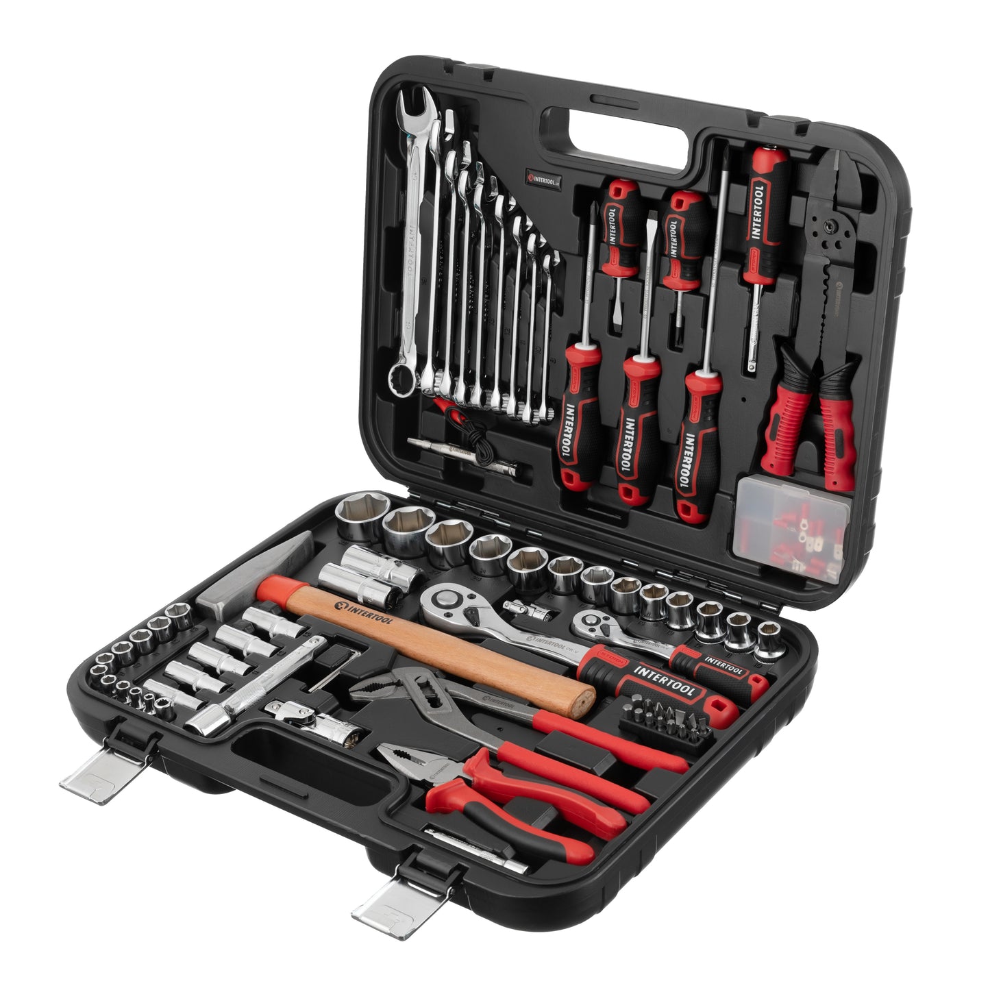 INTERTOOL 1/4", 1/2" Drive Full Mechanics Tool Set, 100 pcs | ET08-8100