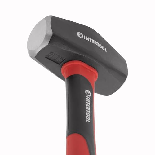 INTERTOOL 4 lb Drilling Hammer | 13” Fiberglass Handle | HT08-0247