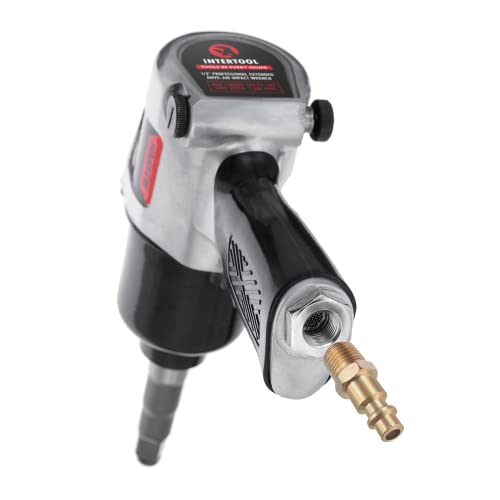INTERTOOL 1/2" Air Impact Wrench, 3" Extended Anvil, 425 ft/lbs | PT08-1103