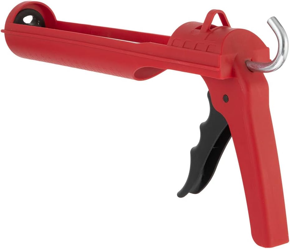 INTERTOOL Drip-Free Caulking Gun - 10 oz, 10:1 Thrust Ratio, Lightweight, Smooth Rod, Quiet Ratcheting | HT08-0027