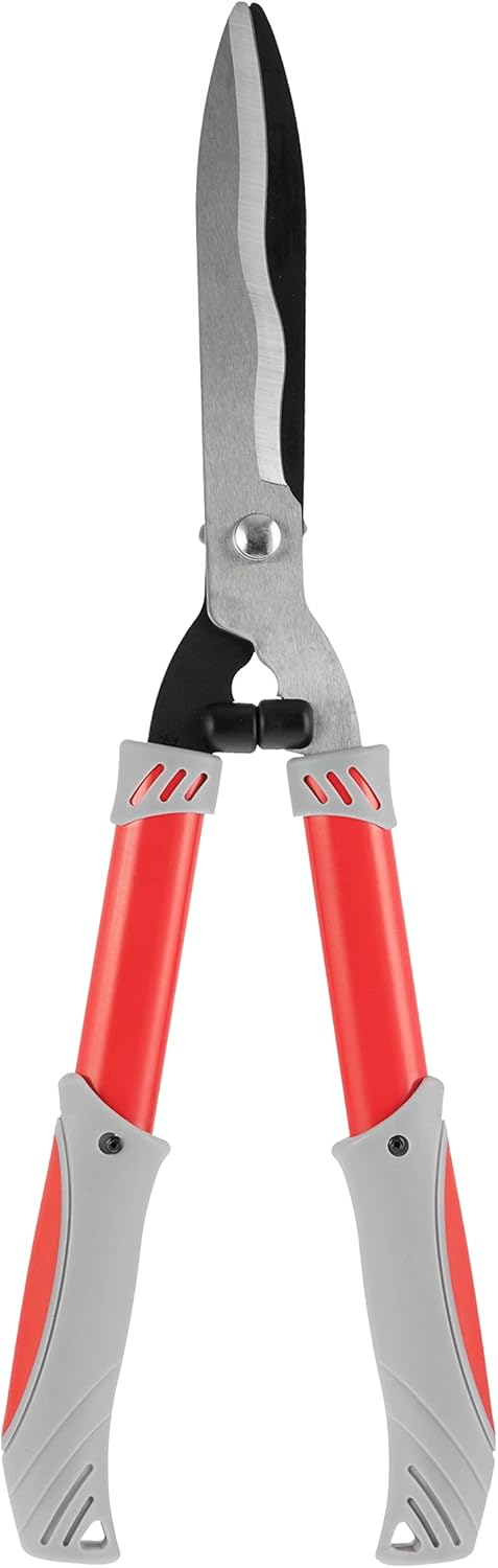 INTERTOOL 22-Inch Hedge Clipper Shears - Manual Trimmers for Bushes, Boxwood, and Landscaping, Wavy Blade | FT08-1102