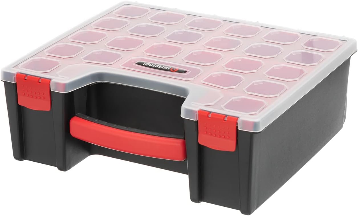 Caja de compartimentos portátil NTERTOOL, 7 compartimentos, 12,4" x 10,6" x 4,3", plástico | BX08-4032
