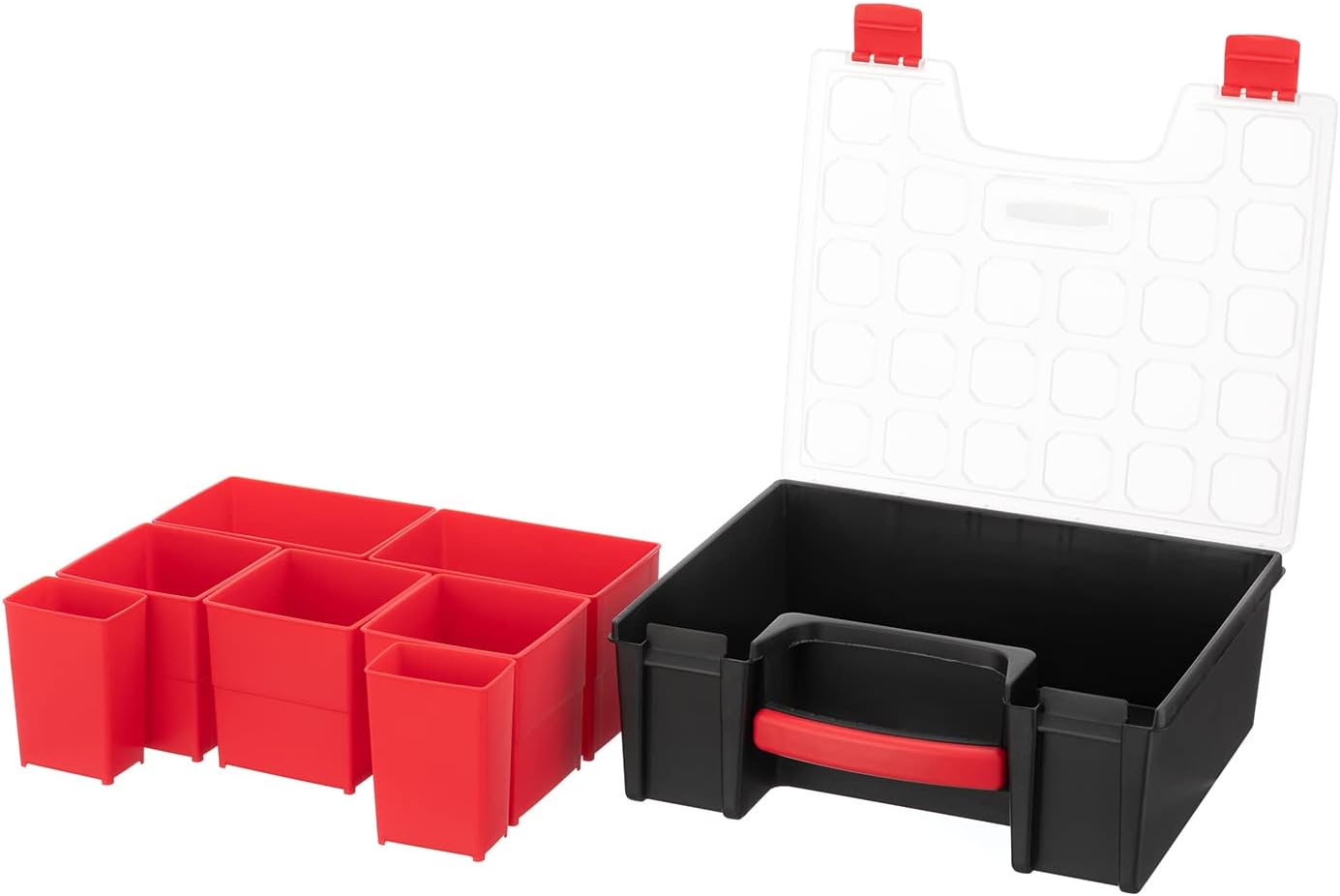 Caja de compartimentos portátil NTERTOOL, 7 compartimentos, 12,4" x 10,6" x 4,3", plástico | BX08-4032