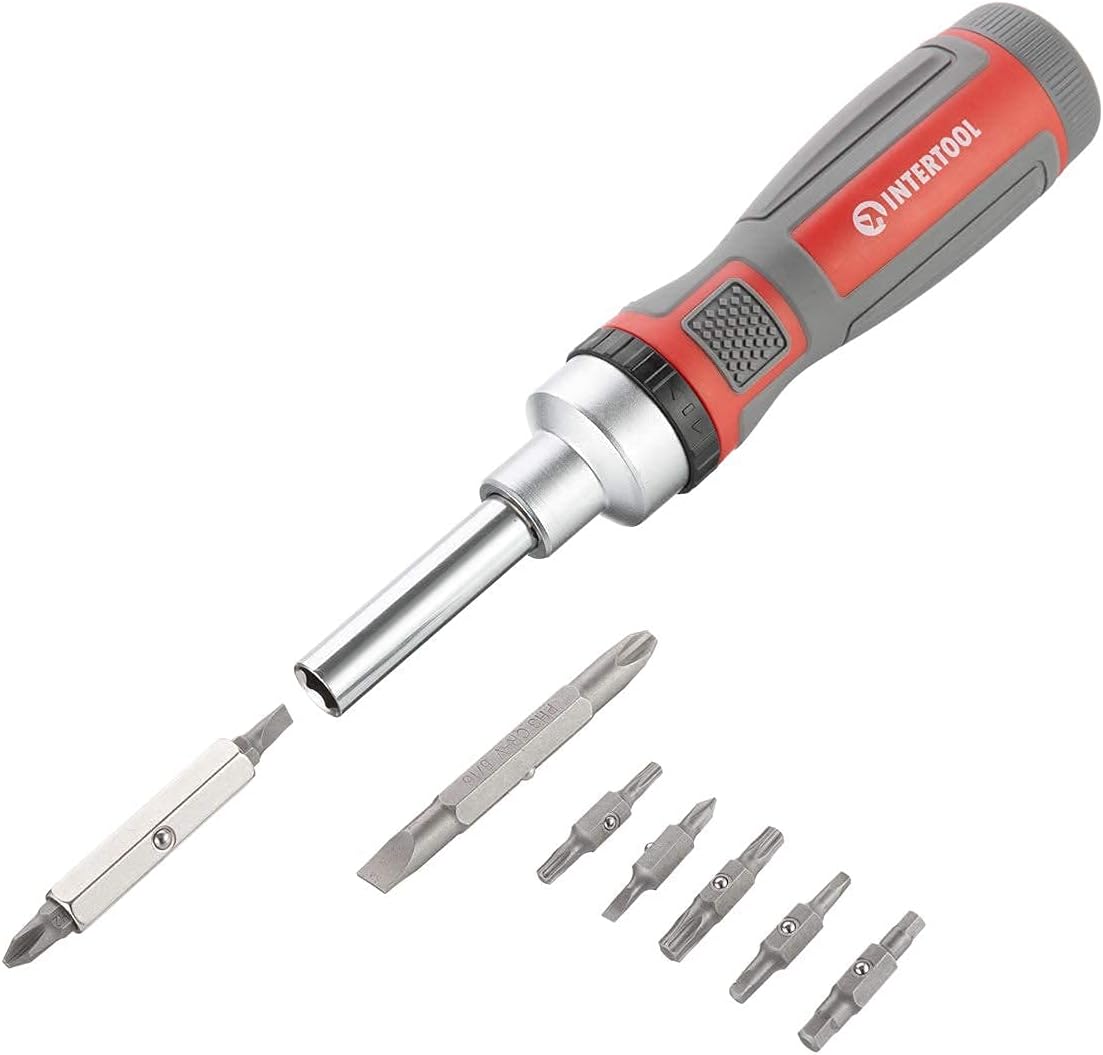 INTERTOOL 19 in 1 Ratchet Multi-Bit Screwdriver | VT08-3376