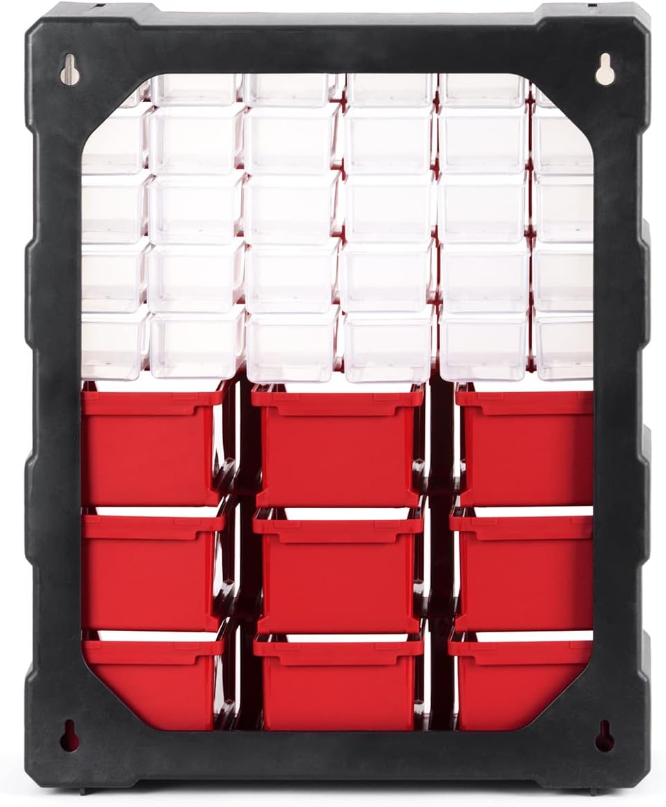 INTERTOOL Small Parts Organizer, 39 Removeable Drawers + Bins | BX08-4015