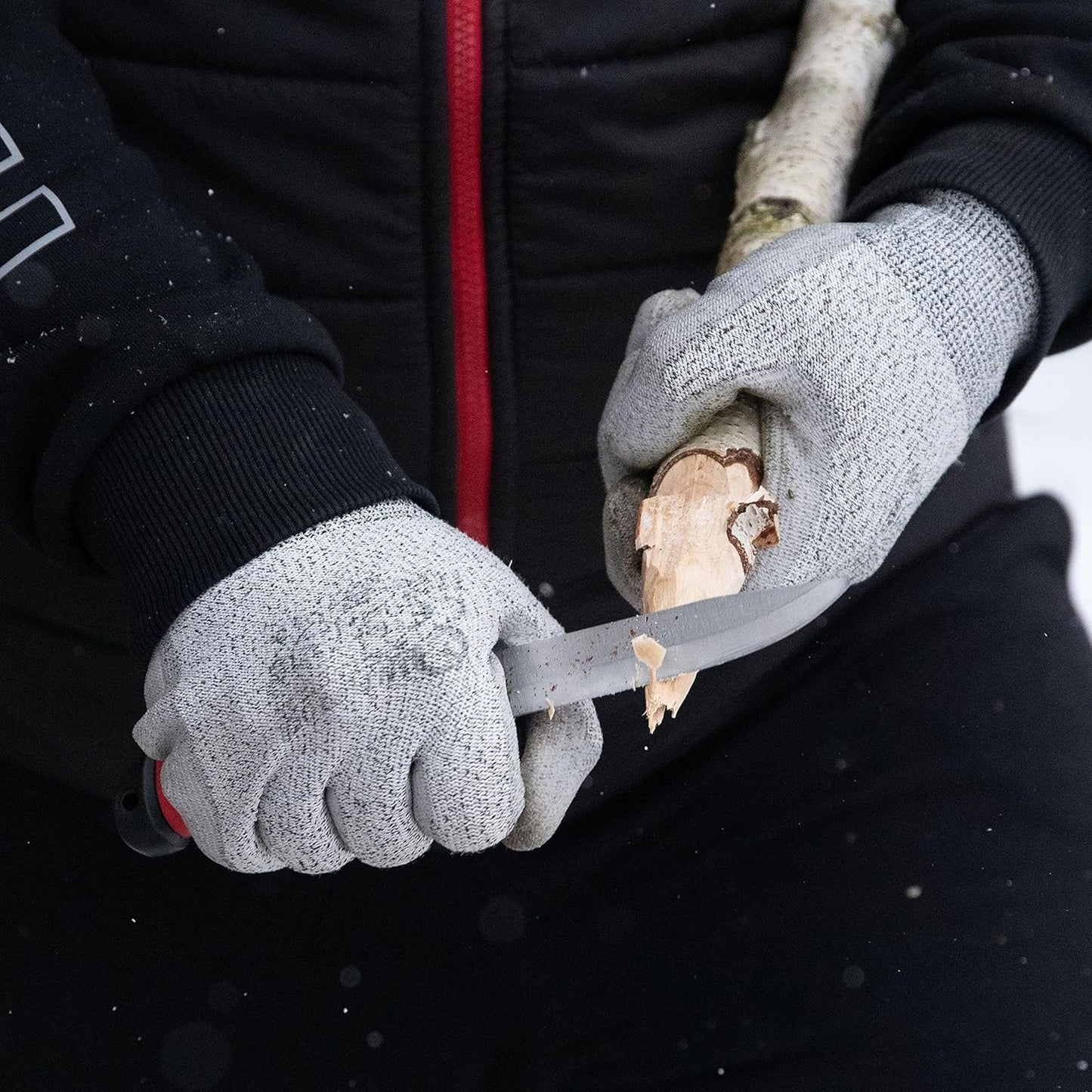 Cuchillo de hoja fija INTERTOOL de 4 pulgadas - Acero inoxidable, cuchillo para supervivencia al aire libre con funda para caza, acampada y supervivencia | HT08-0536