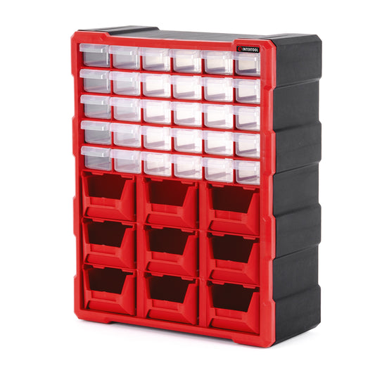 INTERTOOL Small Parts Organizer, 39 Removeable Drawers + Bins | BX08-4015