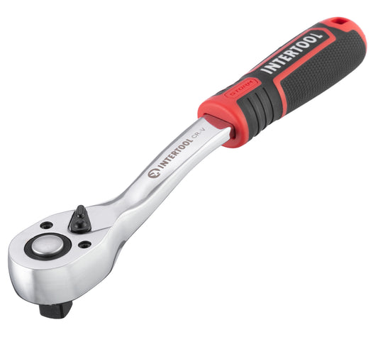 INTERTOOL 3/8" Drive Ratchet, 72-Teeth, Offset, 8" | ET08-8002