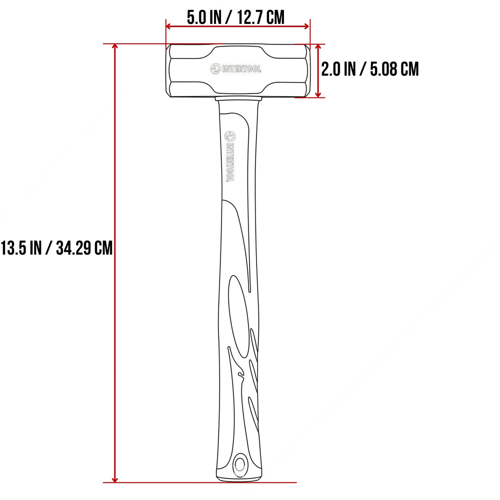 INTERTOOL 3 lb Sledge Hammer HT08-0241