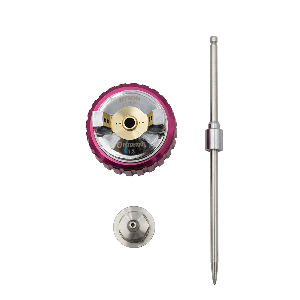 LVLP Air Spray Gun Needle, Nozzle, Air Cap Set, 1.3 mm