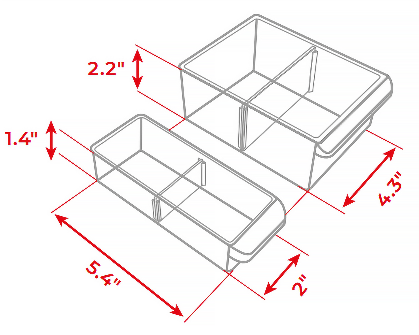 Cajonera INTERTOOL, 39 cajones, 18,7" x 14,9" x 6,2", plástico | BX08-4013
