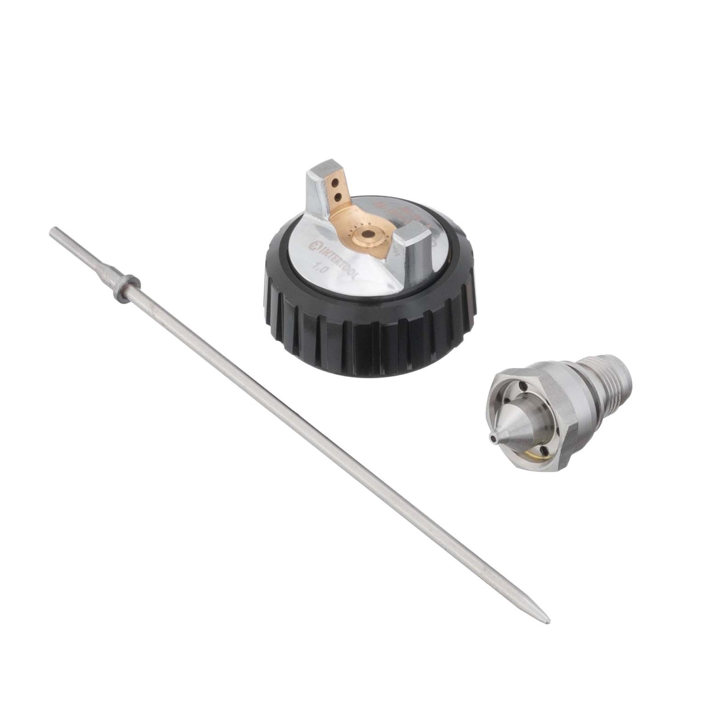 INTERTOOL 1.0 mm Needle, Nozzle, Air Cap Set for Touch Up Black M-Diamond Series Spray Gun | PT08-2710