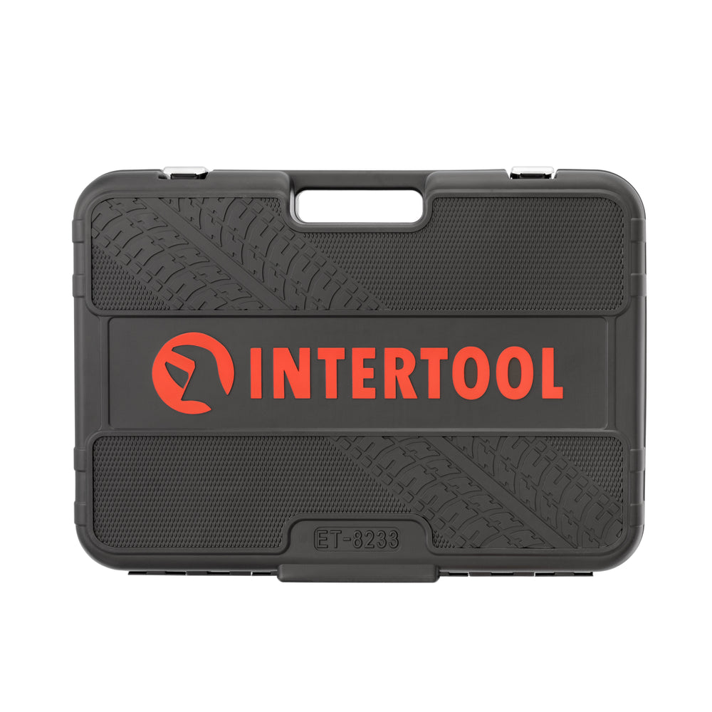 INTERTOOL 1/4", 3/8", 1/2" Drive, Mechanics Tool Set, Sae, Metric, 233 pcs | ET08-8233