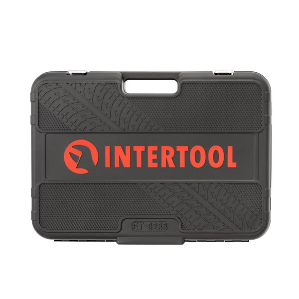 INTERTOOL 1/4", 3/8", 1/2" Drive, Mechanics Tool Set, Sae, Metric, 233 pcs | ET08-8233
