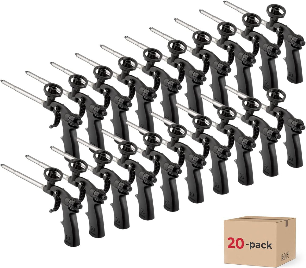 INTERTOOL 20-Pack SuperLight Spray Foam Dispensing Gun - Insulation Sealant Applicator, PTFE Non-Stick, Advanced Flow Control | PT08-0605-20