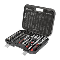 INTERTOOL 73-Piece Metric Socket Set | 1/4” & 1/2” Drive | ET08-8073