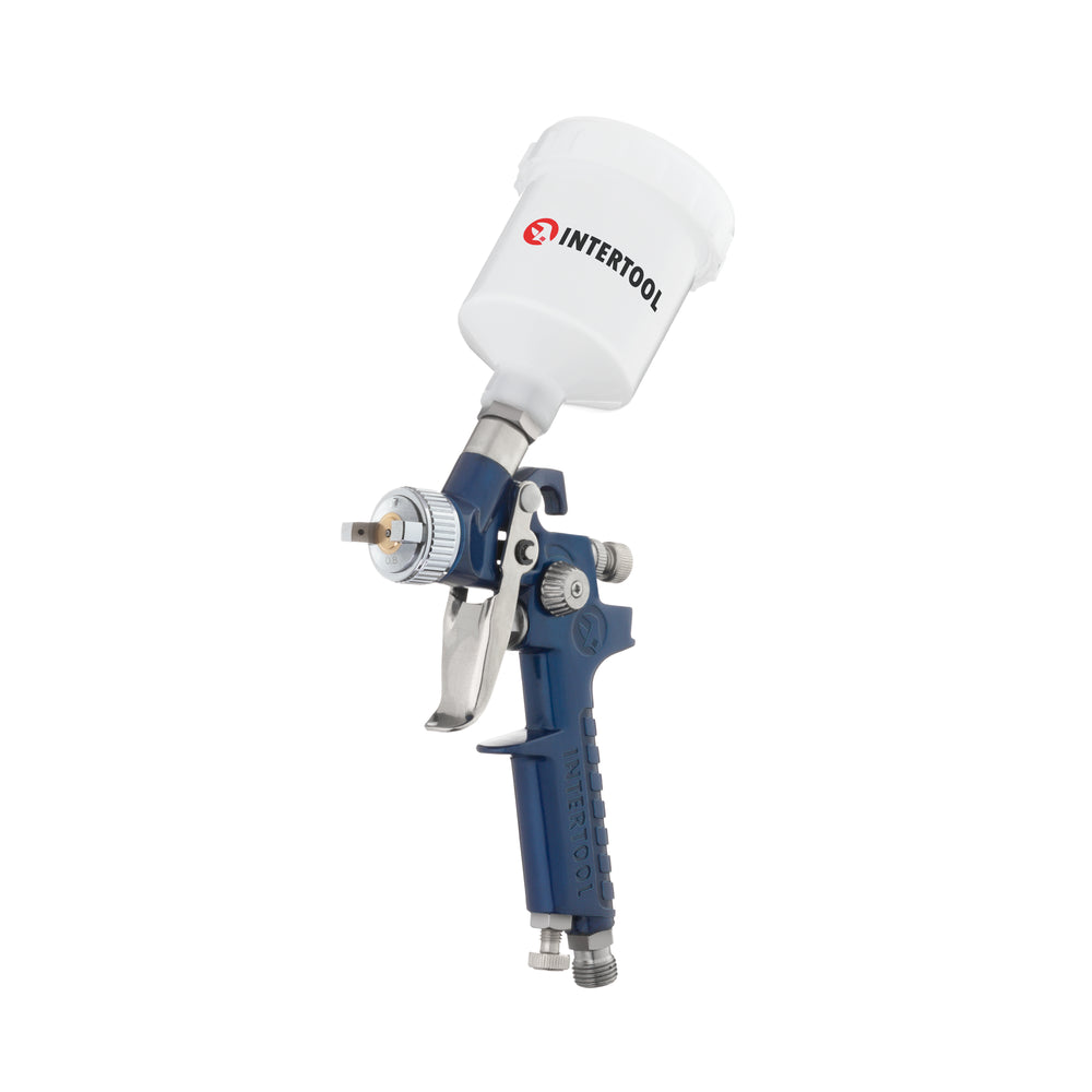 Mini HVLP Air Spray Gun, 0.8, 1.0, 1.2 mm Air Caps, 125 cc Cup