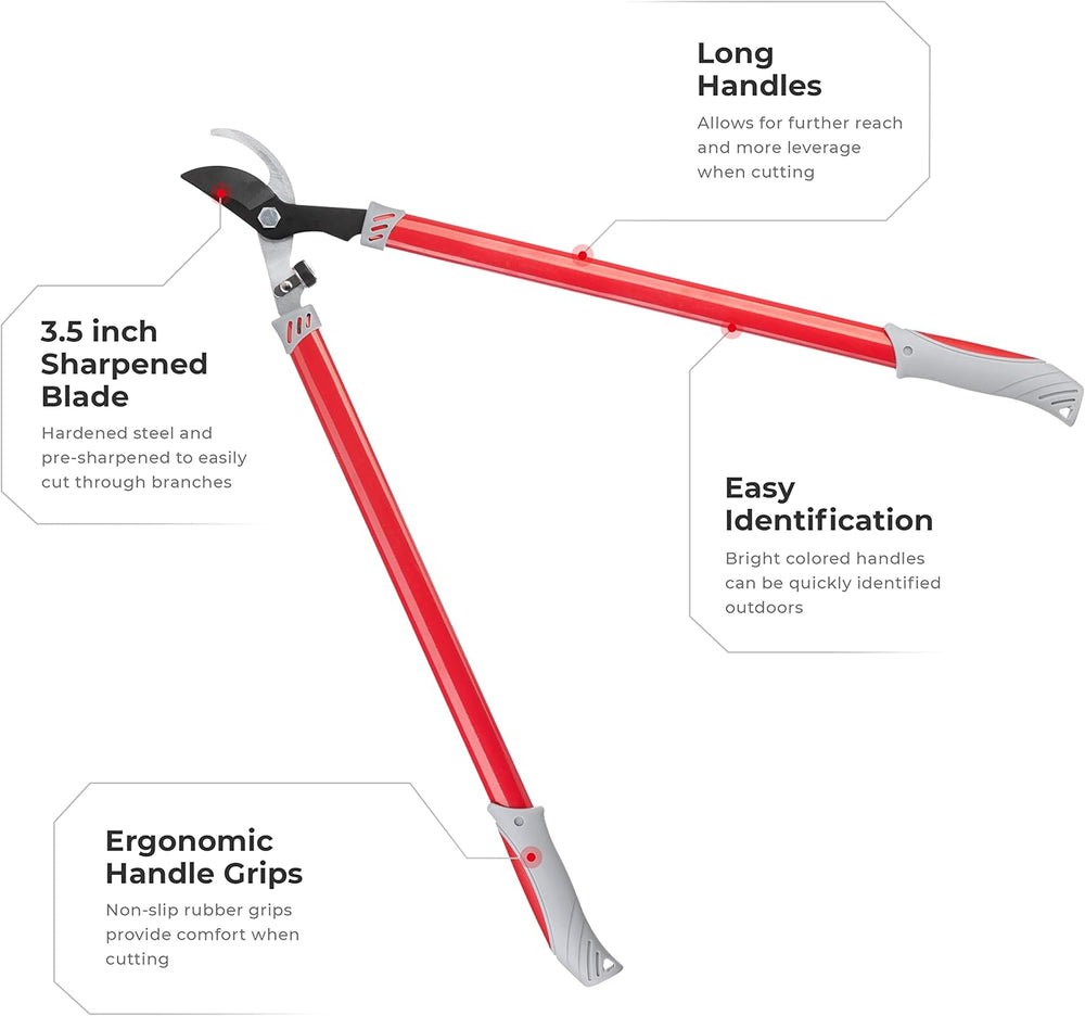 INTERTOOL 29” Bypass Loppers - Tree Branch Cutter, Manual Pruner with Long Ergonomic Handles |   FT-1107