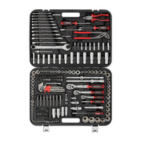 INTERTOOL 1/4", 3/8", 1/2" Drive, Mechanics Tool Set, Sae, Metric, 233 pcs | ET08-8233