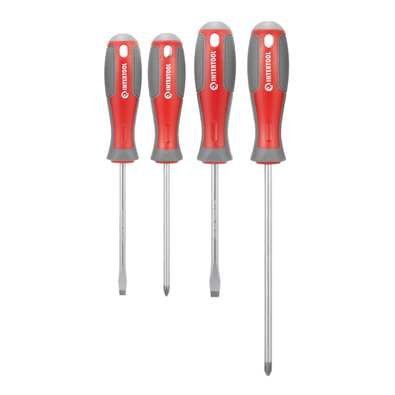 Juego de destornilladores magnéticos de punta Phillips y de punta plana de 29 piezas INTERTOOL | VT08-3329 