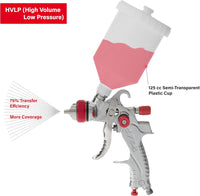 Kit de pistola pulverizadora de pintura INTERTOOL HVLP: boquillas de 1,3, 1,4 y 1,7 mm, pulverizador de alimentación por gravedad, depósito de plástico de 600 cc | PT08-0153