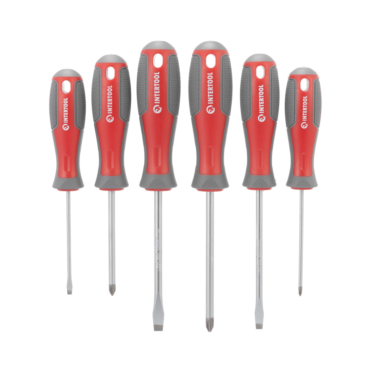 INTERTOOL 6 pcs Screwdriver Set, Phillips & Slotted | VT08-3346