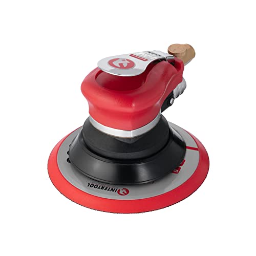 INTERTOOL Pneumatic Random Orbital Sander, 6-inch, Dual Action, Vacuum Ready | PT08-1007