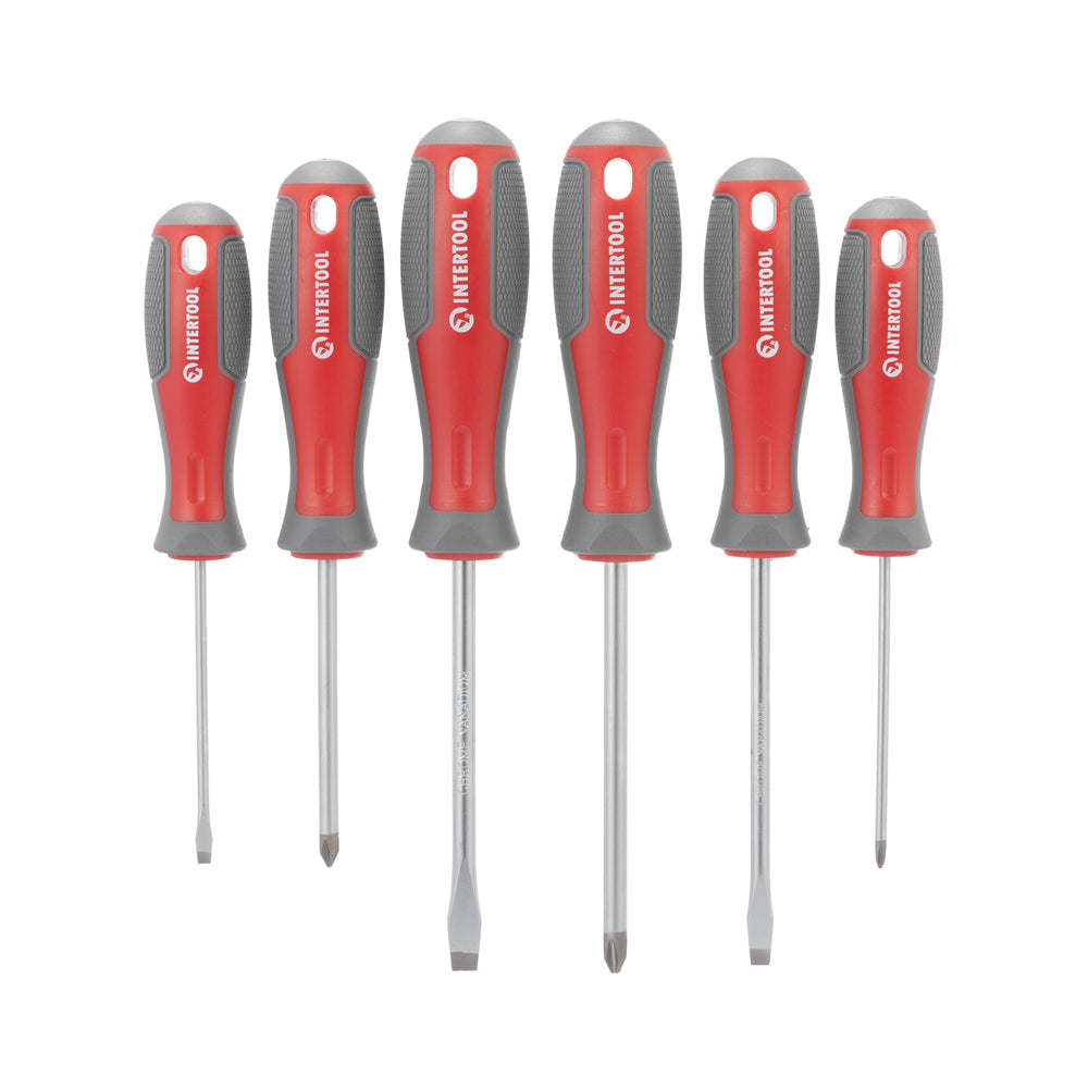 INTERTOOL 6 pcs Screwdriver Set, Phillips & Slotted | VT08-3346