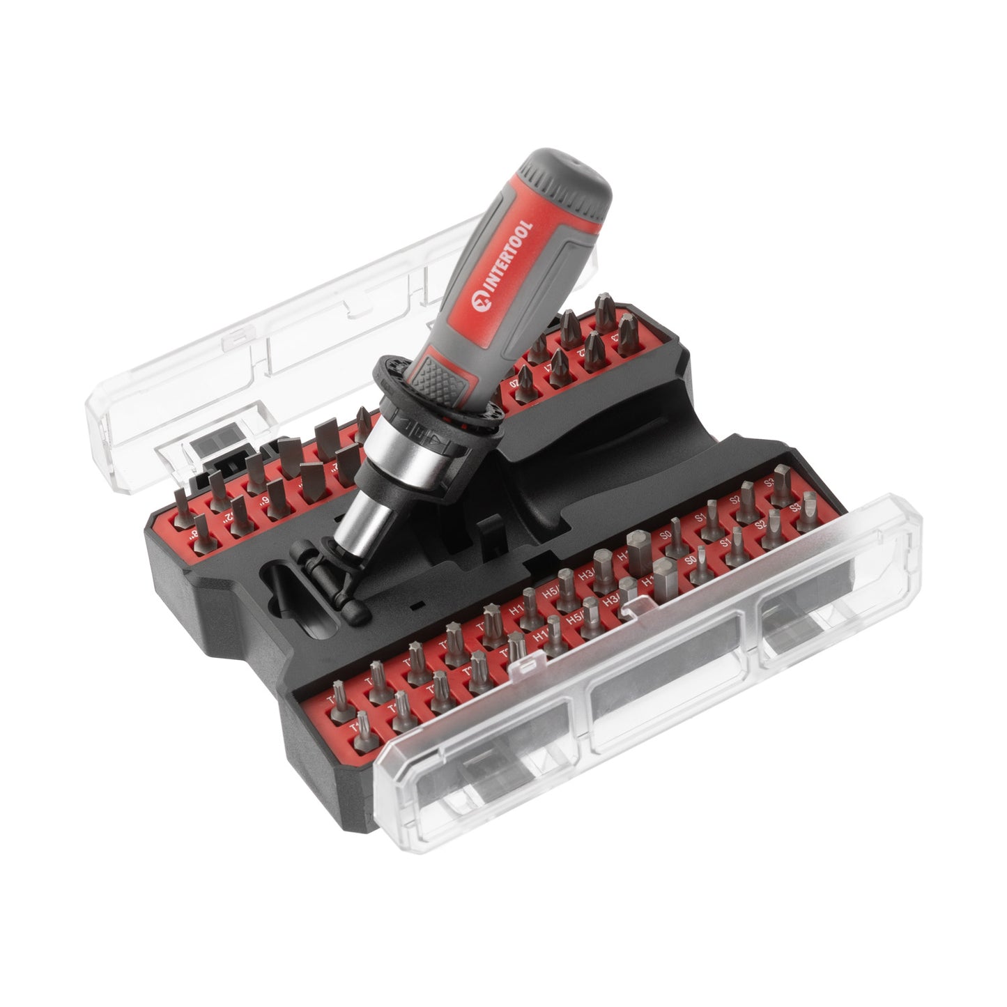 INTERTOOL 53 pcs Ratchet Multi-Bit Screwdriver, Mini, Portable Case | VT08-3353