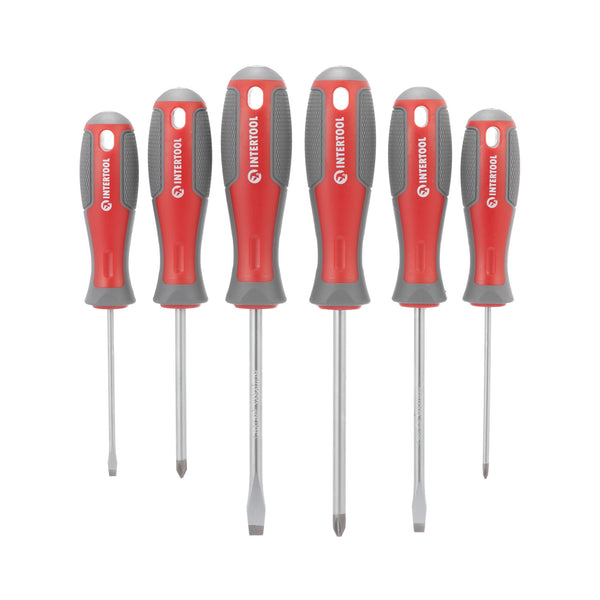 INTERTOOL 6 pcs Screwdriver Set, Phillips & Slotted | VT08-3346