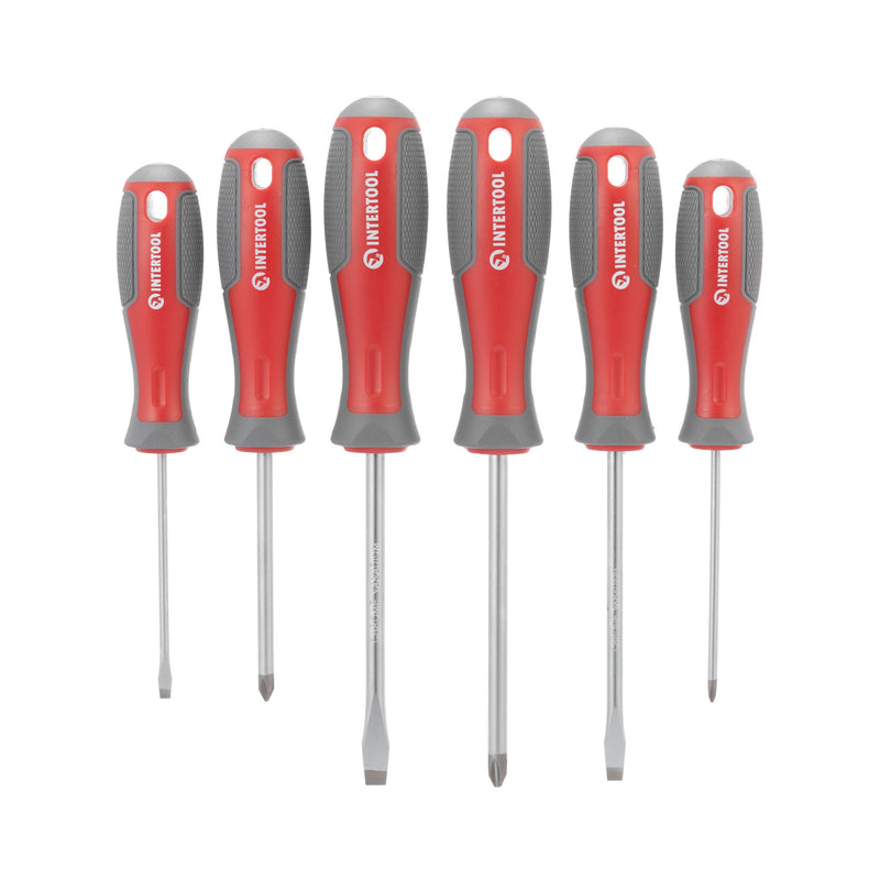 INTERTOOL 6 pcs Screwdriver Set, Phillips & Slotted | VT08-3346