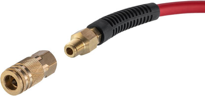 INTERTOOL "3/8” x 50 ft. Hybrid Air Hose - Lightweight, Kink-Resistant, Brass Fittings, Quick Coupler  | PT08-1782