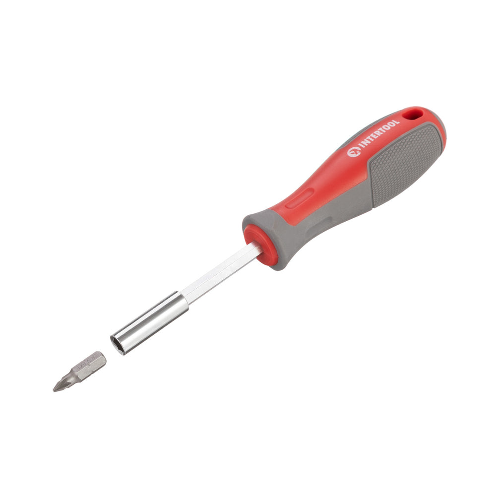 INTERTOOL 37 pcs Multi-Bit Screwdriver, Attachable Storage Case | VT08-3375