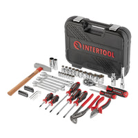 INTERTOOL 1/4", 1/2" Drive Full Mechanics Tool Set, Metric, 56 pcs | ET08-8056