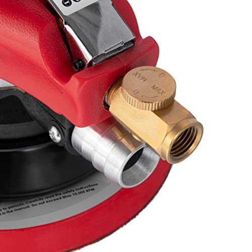 INTERTOOL Pneumatic Random Orbital Sander, 6-inch, Dual Action, Vacuum Ready | PT08-1007
