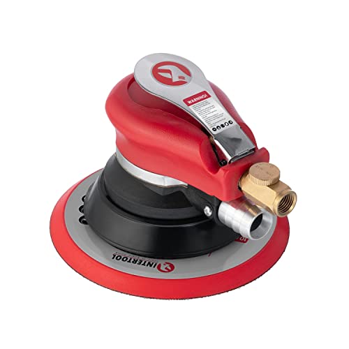 INTERTOOL Pneumatic Random Orbital Sander, 6-inch, Dual Action, Vacuum Ready | PT08-1007