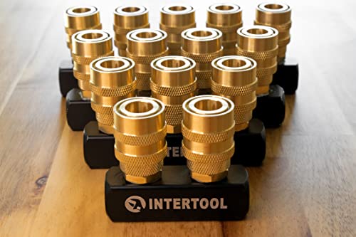 INTERTOOL Air Splitter Manifold, 2-Way, Straight, Brass Couplers | PT08-1854