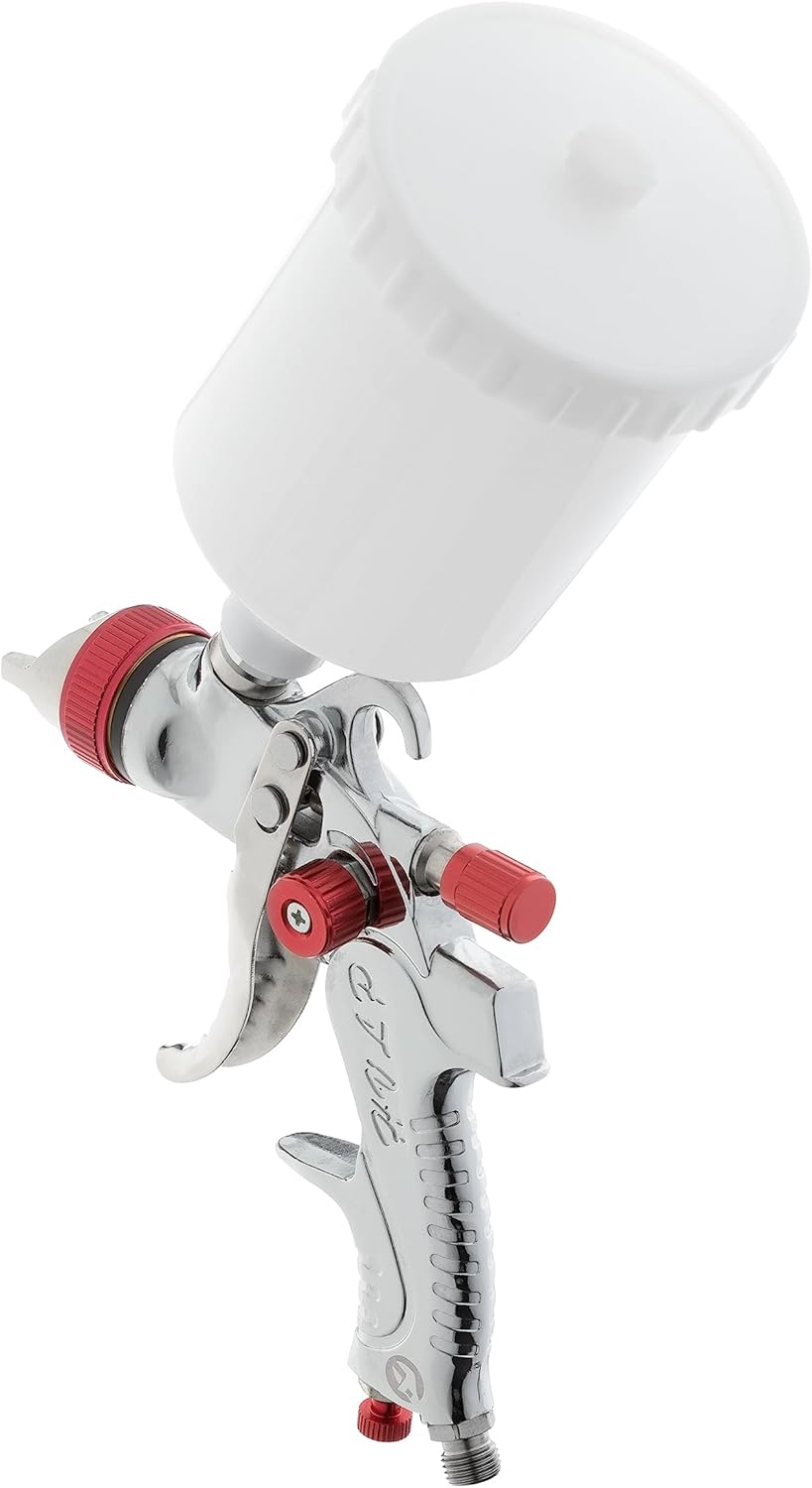 Kit de pistola pulverizadora de pintura INTERTOOL HVLP: boquillas de 1,3, 1,4 y 1,7 mm, pulverizador de alimentación por gravedad, depósito de plástico de 600 cc | PT08-0153