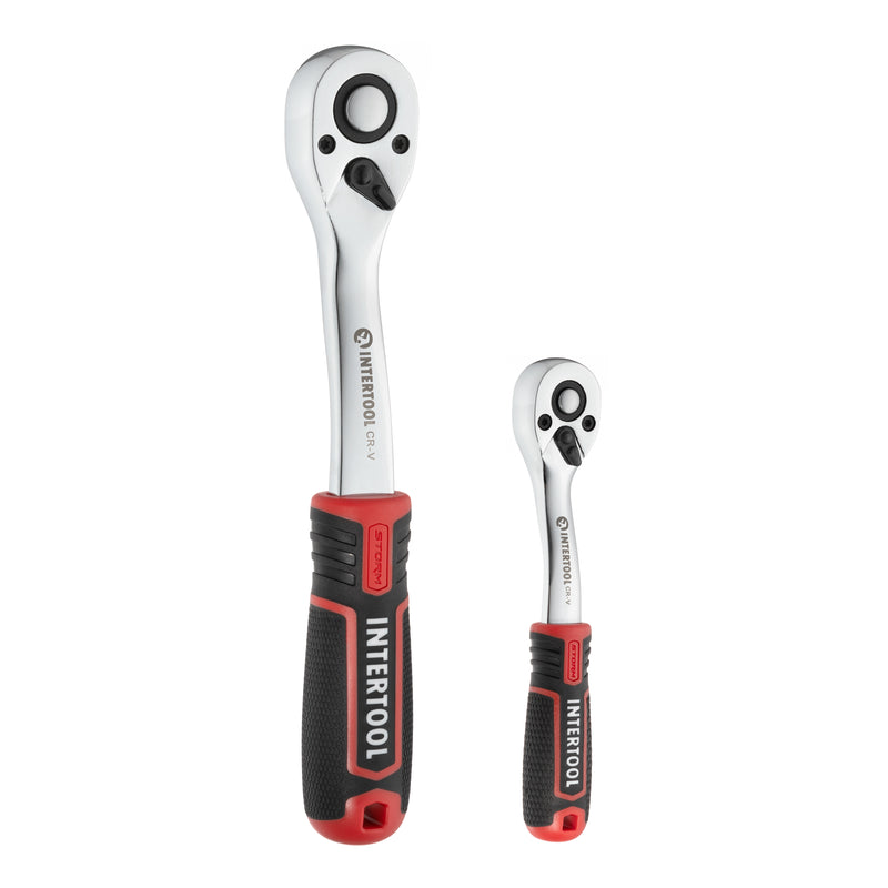 Juego completo de herramientas mecánicas INTERTOOL con accionamiento de 1/4" y 1/2", 100 piezas | ET08-8100 