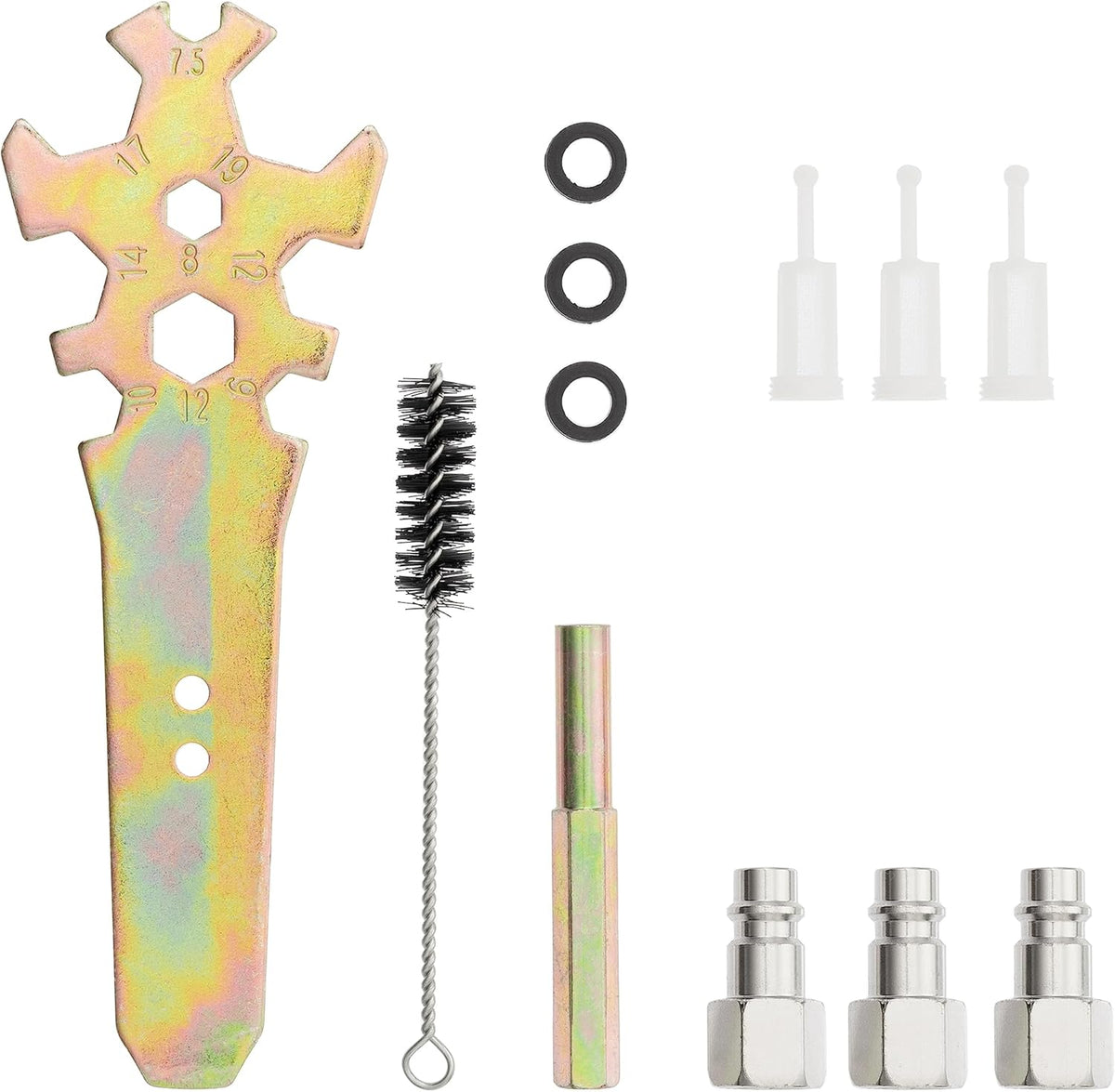 INTERTOOL HVLP Air Spray Gun Set - 3 Paint Sprayers (0.8/1.3/1.7mm) | PT08-1505