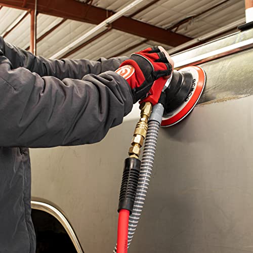 Lijadora orbital aleatoria neumática INTERTOOL, 6 pulgadas, doble acción, preparada para aspiración | PT08-1007