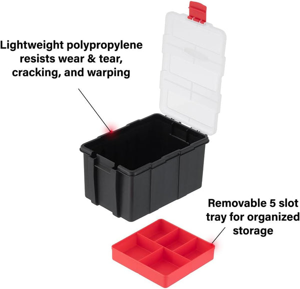 INTERTOOL Small Parts Organizer Box with Removeable Tray | BX08-4041