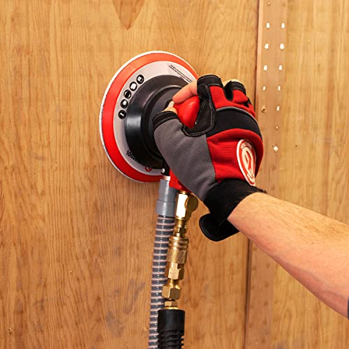 Lijadora orbital aleatoria neumática INTERTOOL, 6 pulgadas, doble acción, preparada para aspiración | PT08-1007