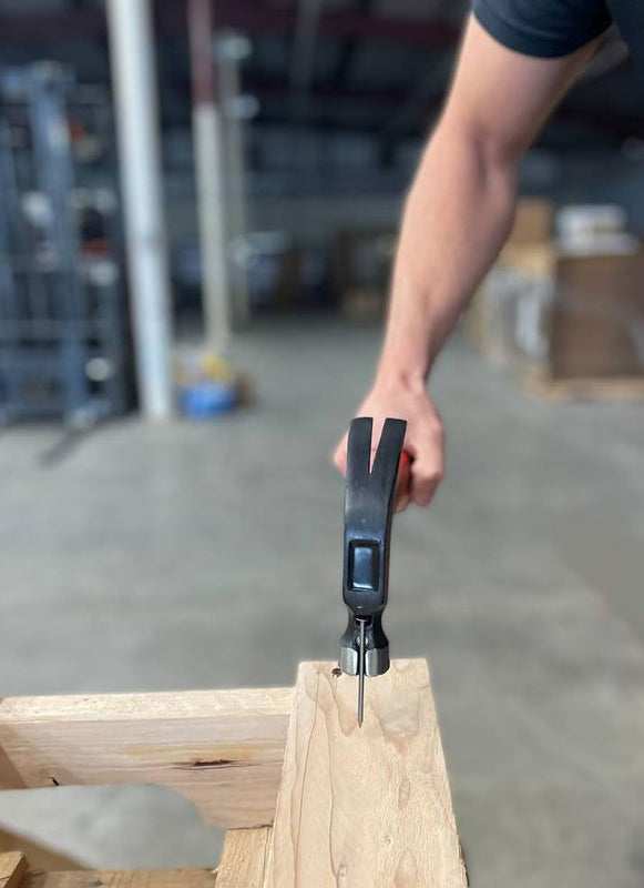 INTERTOOL Curved Claw Hammer, Nail Starter and Milled Face, 1 lb., 12" Fiberglass Handle |  HT08-0224