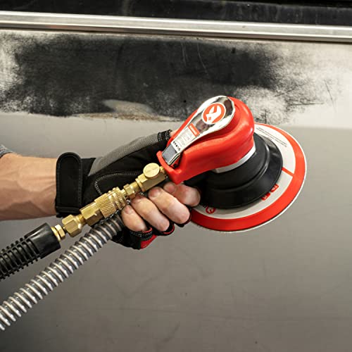 INTERTOOL Pneumatic Random Orbital Sander, 6-inch, Dual Action, Vacuum Ready | PT08-1007