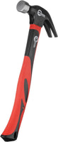INTERTOOL Curved Claw Hammer, 1 lb., 12" Fiberglass Handle | HT08-0223