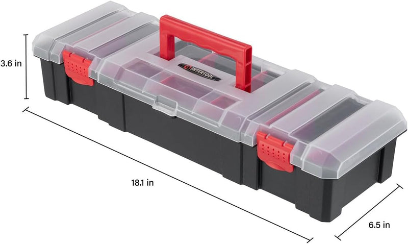 INTERTOOL Small Parts Toolbox with 6 Removeable Dividers | BX08-4042