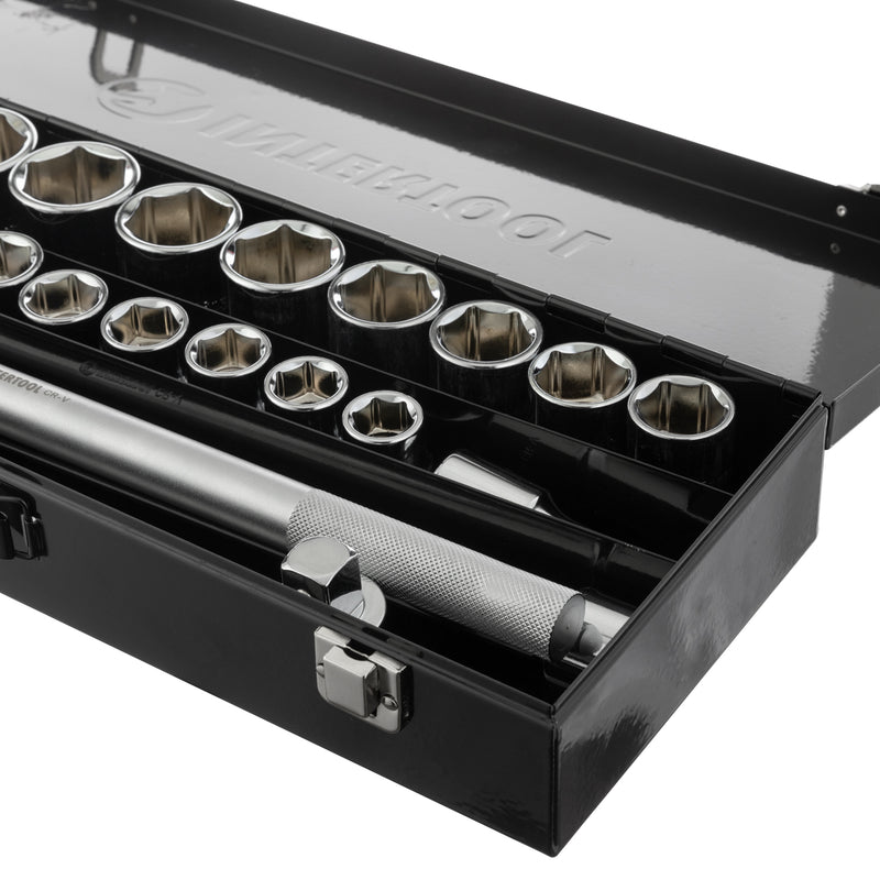 INTERTOOL 3/4" Drive Socket Set, Metric, 21 pcs | ET08-8321