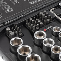 INTERTOOL 73-Piece Metric Socket Set | 1/4” & 1/2” Drive | ET08-8073
