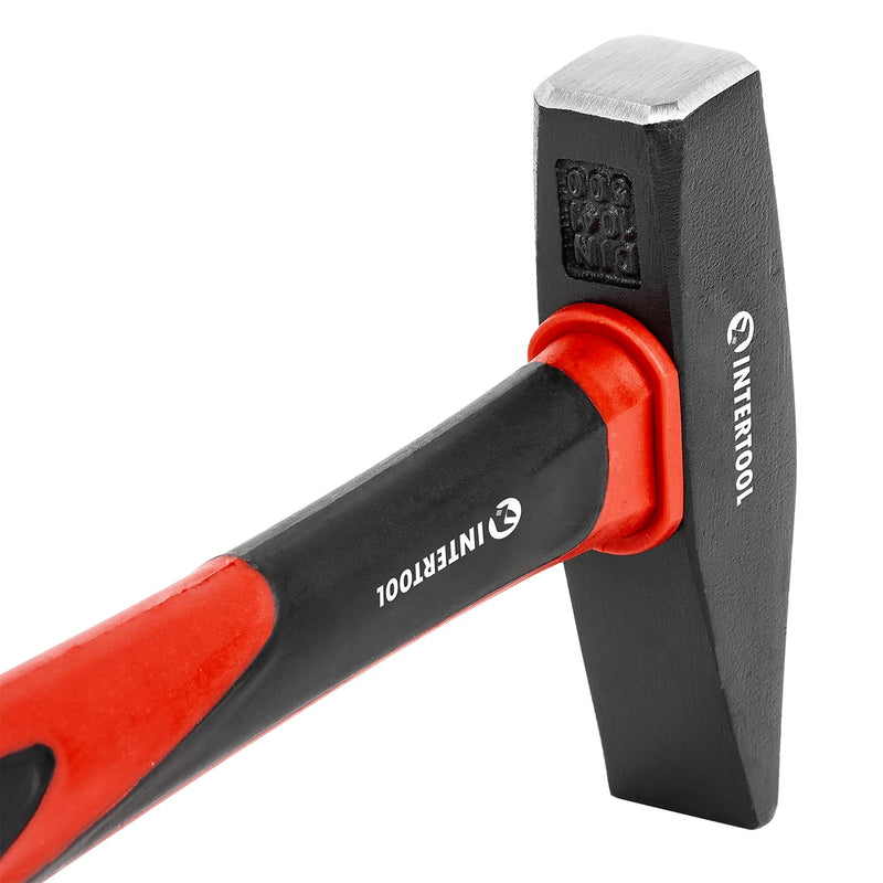 INTERTOOL Cross Peen Hammer, 1 lb., 13" Fiberglass Handle | HT08-0205